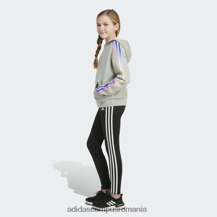 adidas campus romania hanorac pulover din lână gri mediu multicolor cu 3 dungi copii gri mediu J266N212178