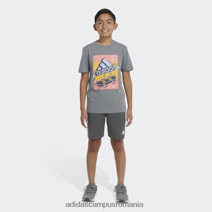 adidas campus romania insigna de patinator de culoare gri mijlociu de tricou sport copii gri mediu J266N211752
