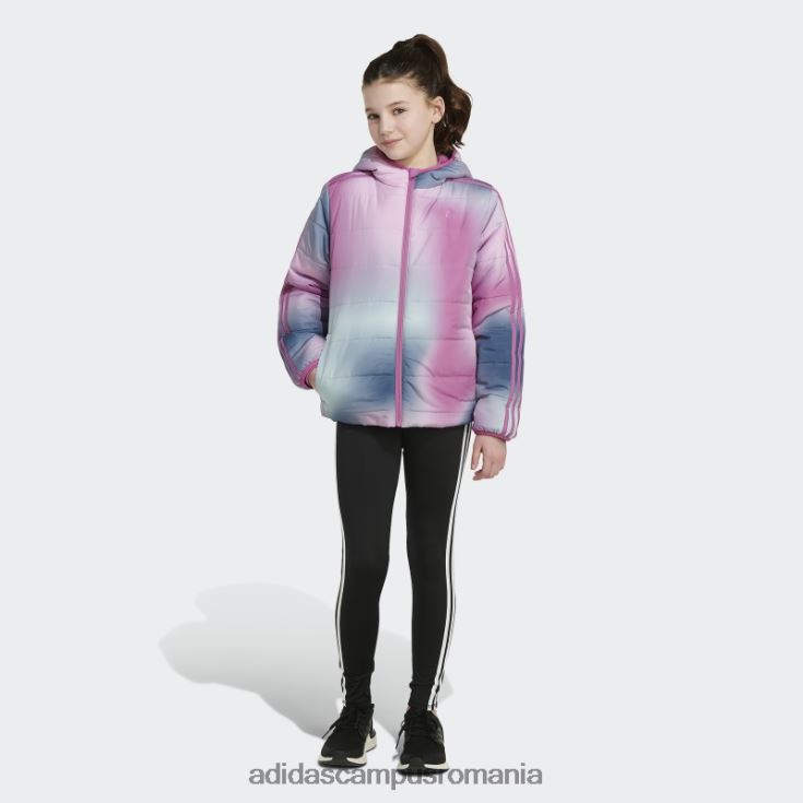 adidas campus romania jachetă pufă cu imprimeu clasic liliac copii liliac J266N212050