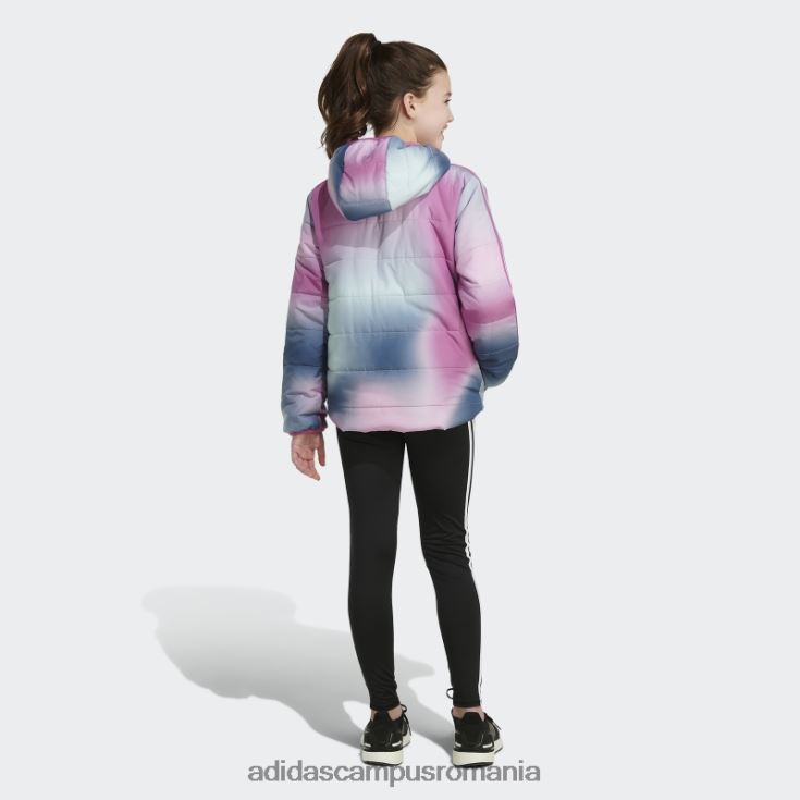 adidas campus romania jachetă pufă cu imprimeu clasic liliac copii liliac J266N212050