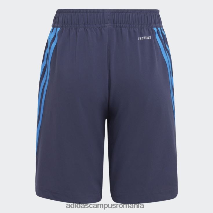 adidas campus romania pantaloni scurți țesuți cu 3 dungi aeroready bleumarin primegreen copii papură bleumarin/albastru J266N212046
