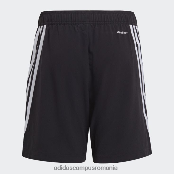 adidas campus romania pantaloni scurți negri aeroready primegreen țesute cu 3 dungi copii alb negru J266N211620