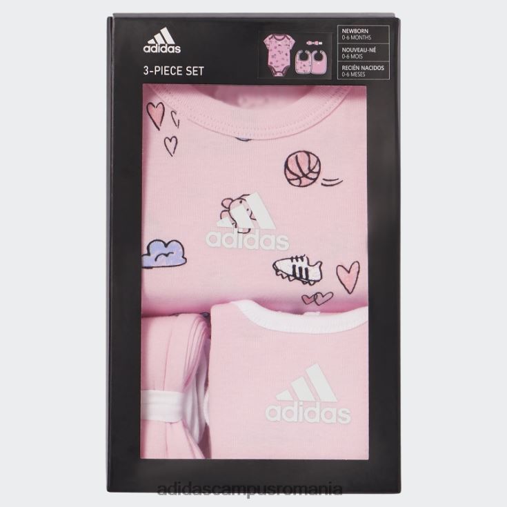 adidas campus romania set cutie body roz copii roz J266N212154