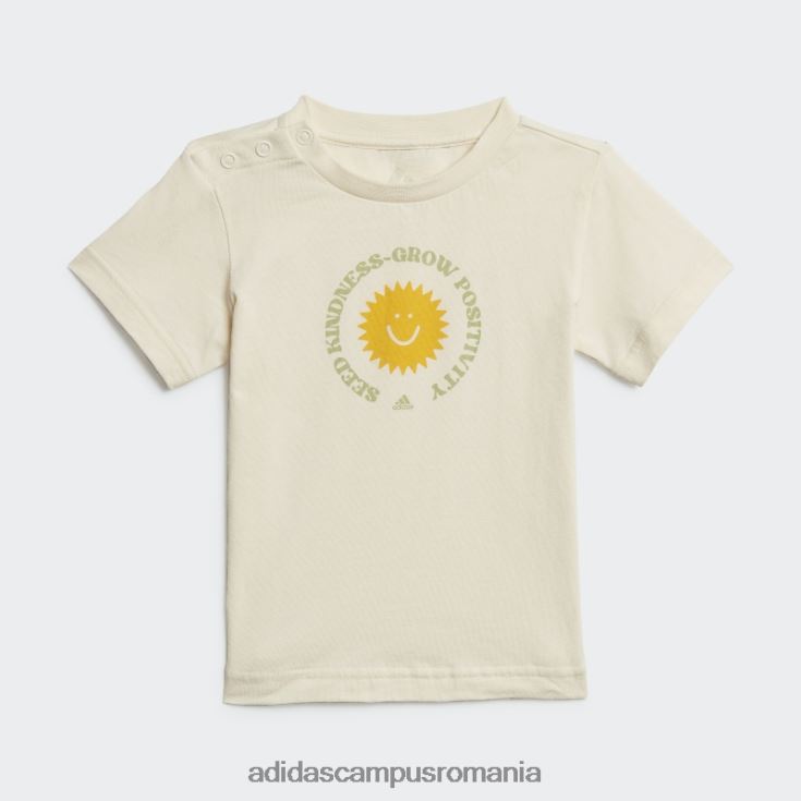 adidas campus romania set de bumbac organic creste pozitivitate alb copii alb/var J266N212013