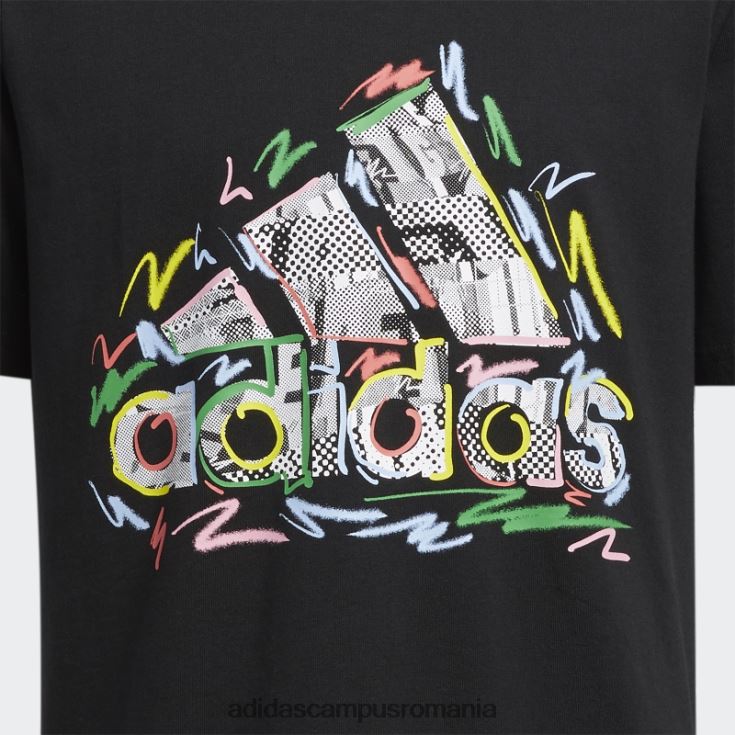 adidas campus romania tricou negru de mândrie copii negru J266N212019