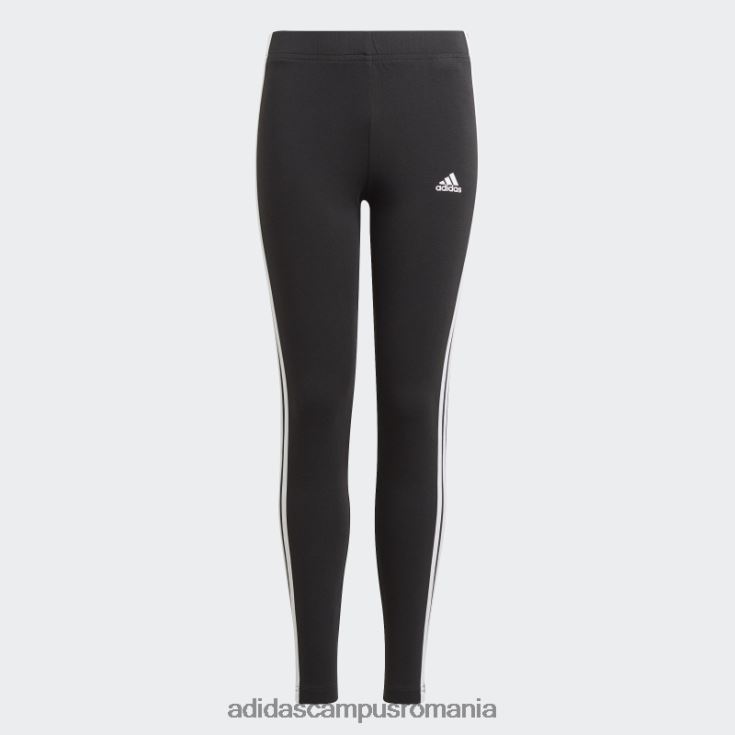 adidas campus romania esențiale leggings cu 3 dungi negru fierbinte copii alb negru J266N23475
