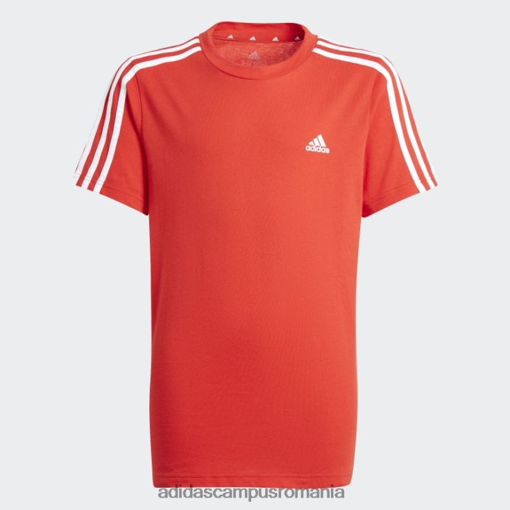 adidas campus romania essentials tricou cu 3 dungi roșu de modă copii rosu alb J266N23806