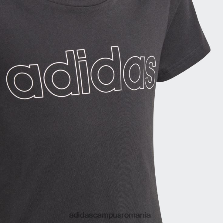 adidas campus romania tricou alb essentials copii alb negru J266N23482