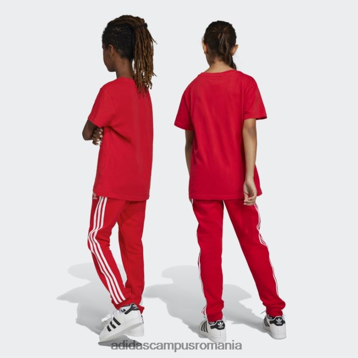 adidas campus romania Pantaloni 3 dungi stacojiu copii stacojiu J266N211672