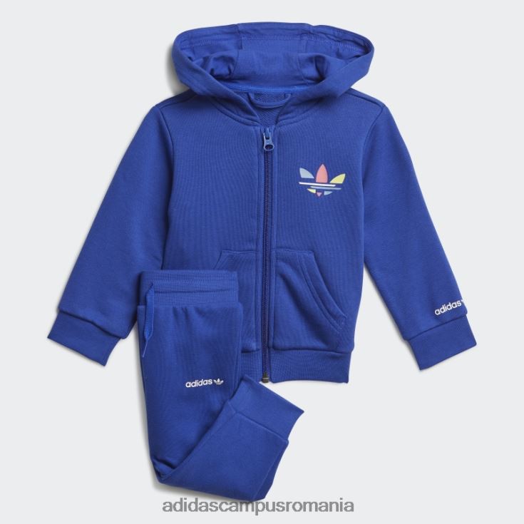 adidas campus romania Set de hanorace adicolor cu fermoar, albastru îndrăzneț copii albastru îndrăzneț J266N219034