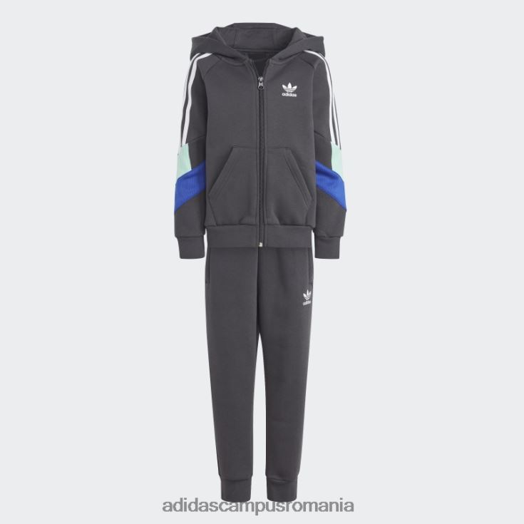adidas campus romania Set de hanorace carbon hot rekive cu fermoar complet copii carbon J266N218422