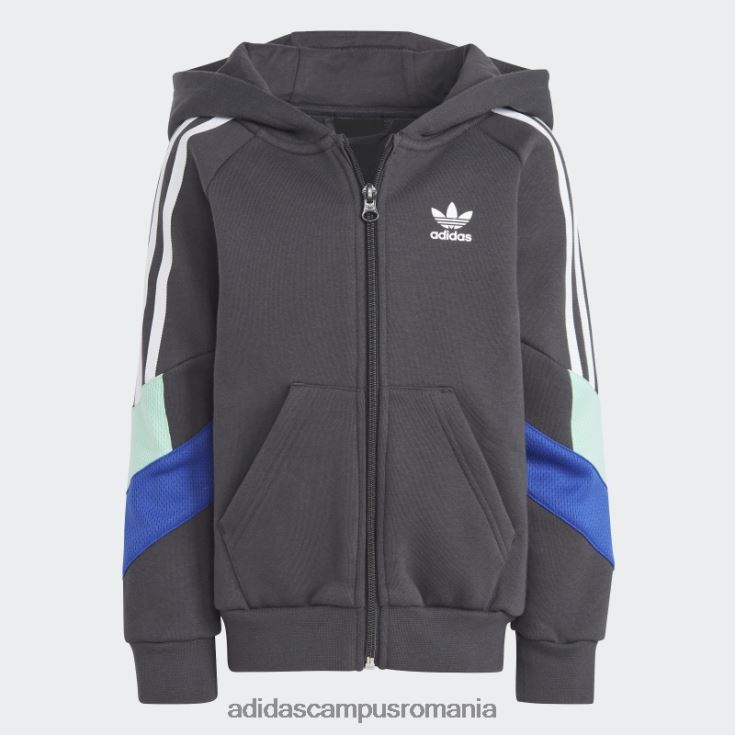 adidas campus romania Set de hanorace carbon hot rekive cu fermoar complet copii carbon J266N218422
