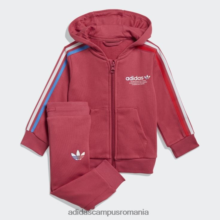 adidas campus romania Set hanorac adicolor cu fermoar complet roz adidas copii roz J266N219080