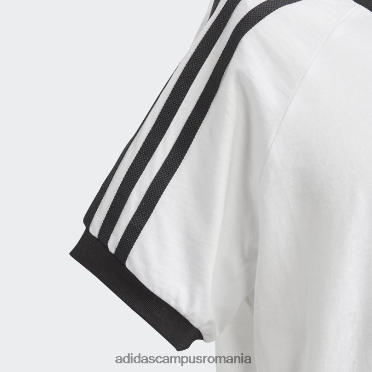 adidas campus romania Tricou alb cu 3 dungi copii alb negru J266N212008