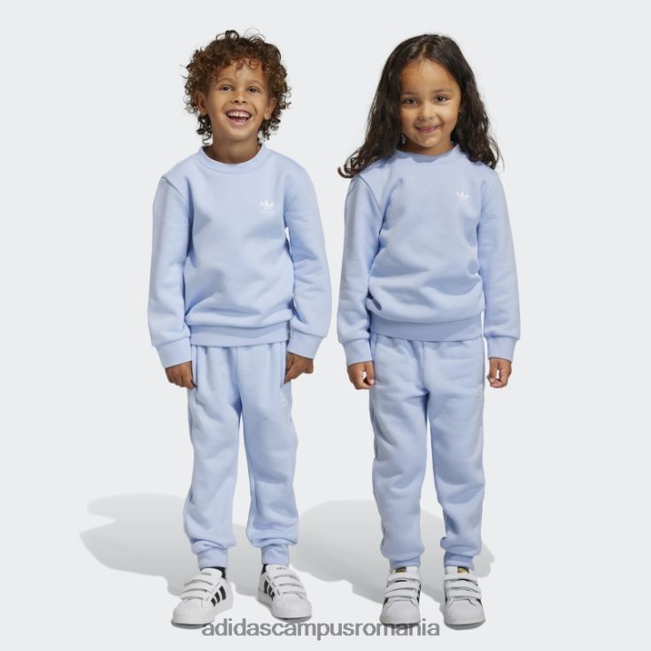 adidas campus romania adicolor crew set albastru zori copii zori albastre J266N211888