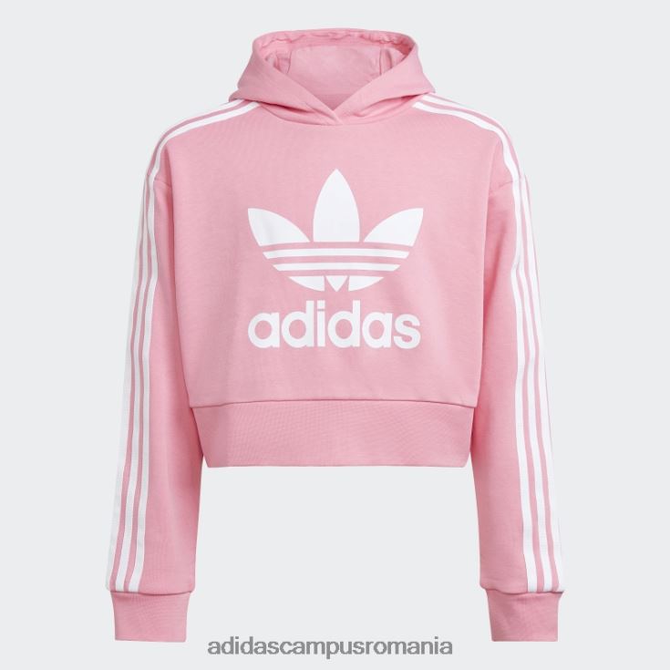 adidas campus romania adicolor cropped roz cu glugă adidas copii roz J266N211643