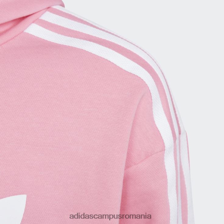 adidas campus romania adicolor cropped roz cu glugă adidas copii roz J266N211643