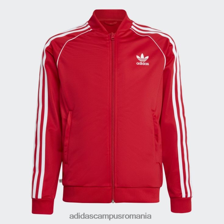 adidas campus romania adicolor sst track top scarlet copii stacojiu J266N218416