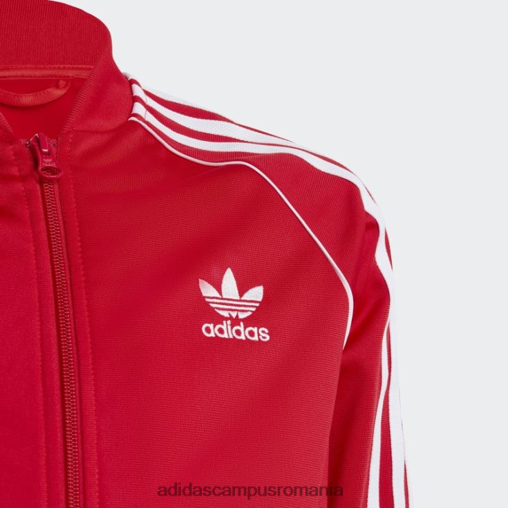 adidas campus romania adicolor sst track top scarlet copii stacojiu J266N218416