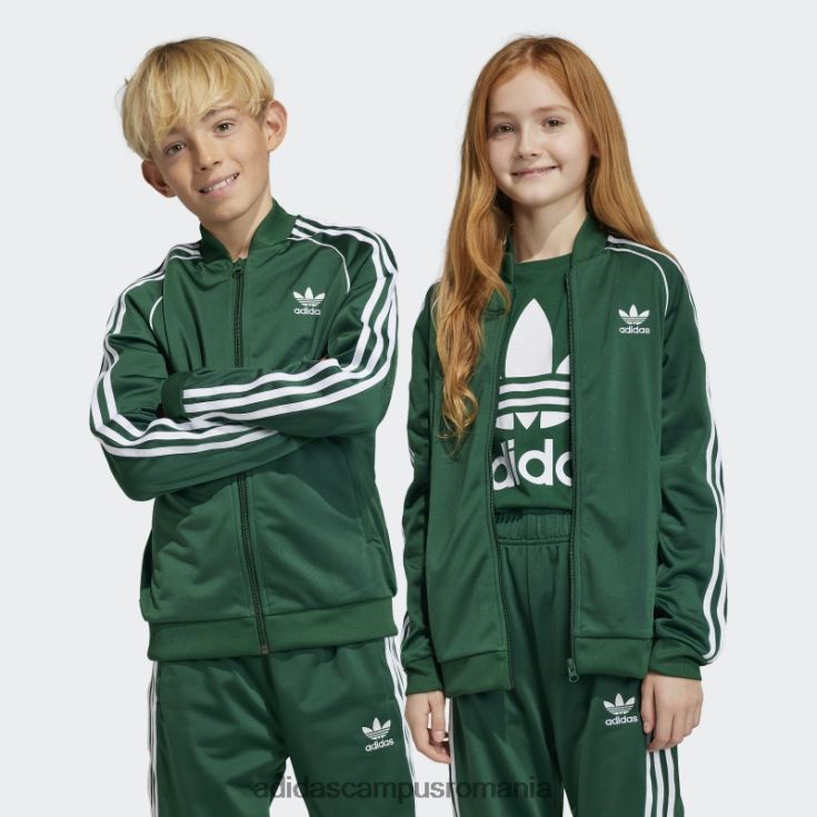 adidas campus romania adicolor sst track top verde inchis copii verde inchis J266N219039