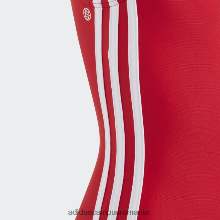 adidas campus romania costum de baie scarlet originals adicolor cu 3 dungi copii stacojiu/alb J266N219211