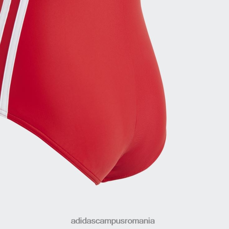 adidas campus romania costum de baie scarlet originals adicolor cu 3 dungi copii stacojiu/alb J266N219211
