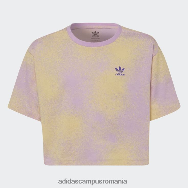 adidas campus romania crop top cu imprimeu grafic liliac copii liliac/galben J266N219223