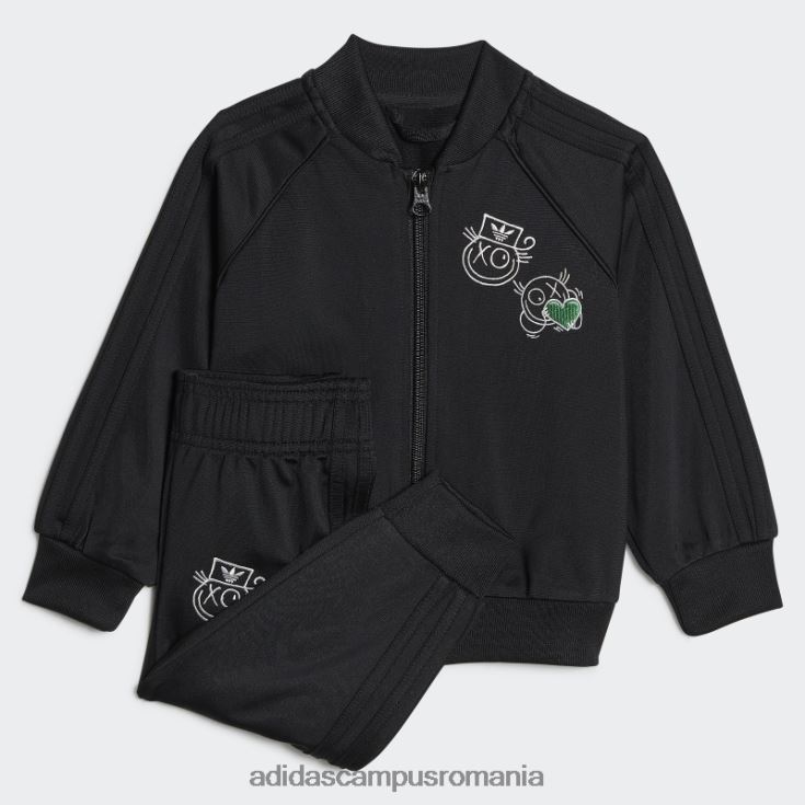 adidas campus romania graphic collab sst set negru adidas copii negru J266N211958