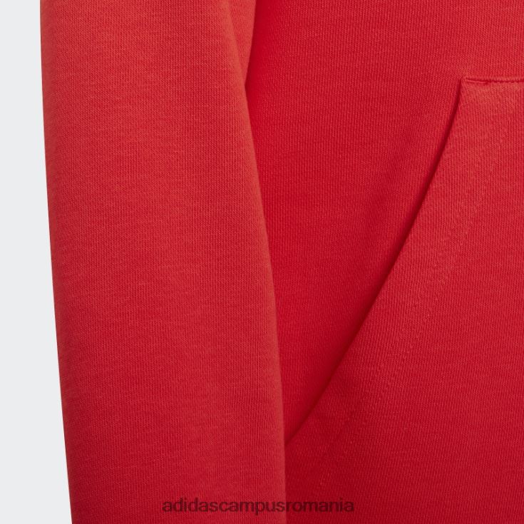 adidas campus romania hanoraș alb trefoil fashion copii rosu alb J266N218853