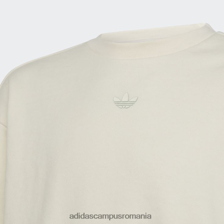 adidas campus romania hanorac alb cu imprimeu grafic crop crew adidas copii alb J266N219287