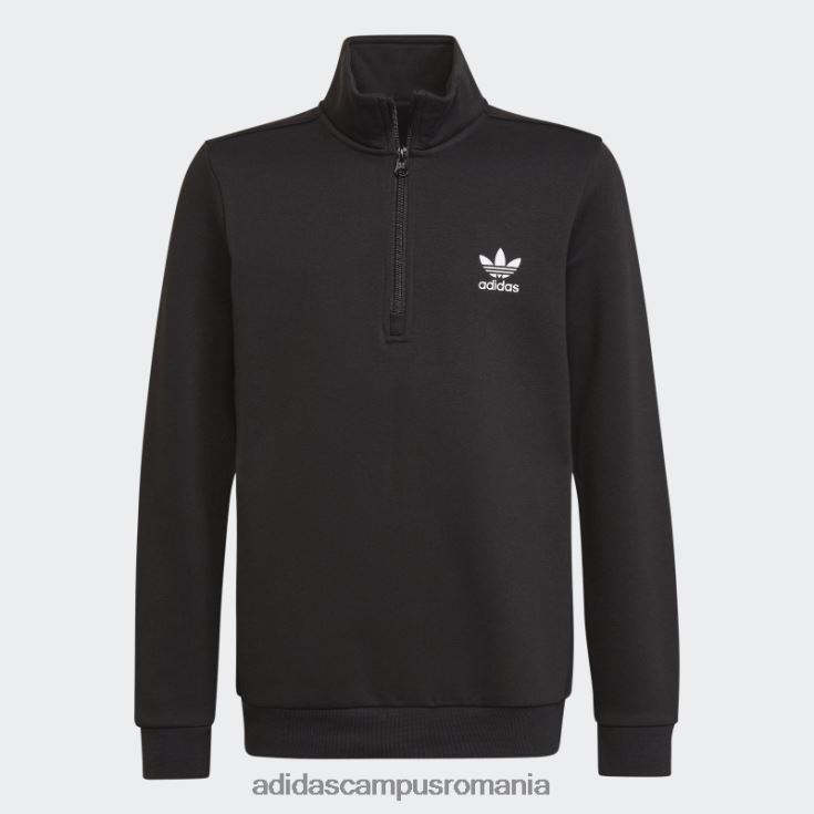 adidas campus romania hanorac negru adicolor cu jumătate de fermoar adidas copii negru J266N218525