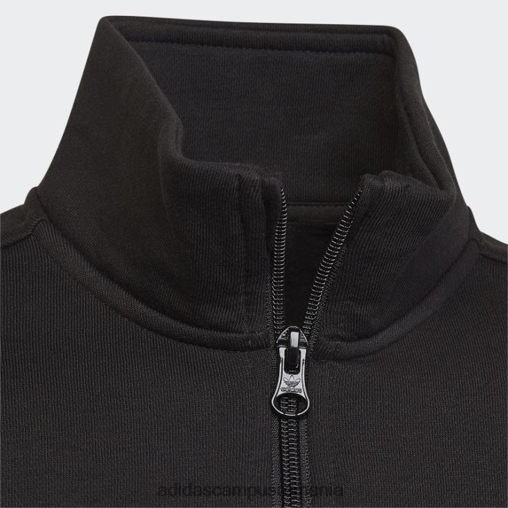 adidas campus romania hanorac negru adicolor cu jumătate de fermoar adidas copii negru J266N218525