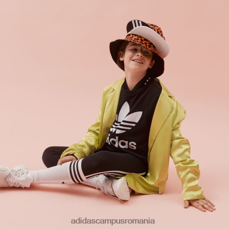 adidas campus romania hanorac trefoil alb copii alb negru J266N211670