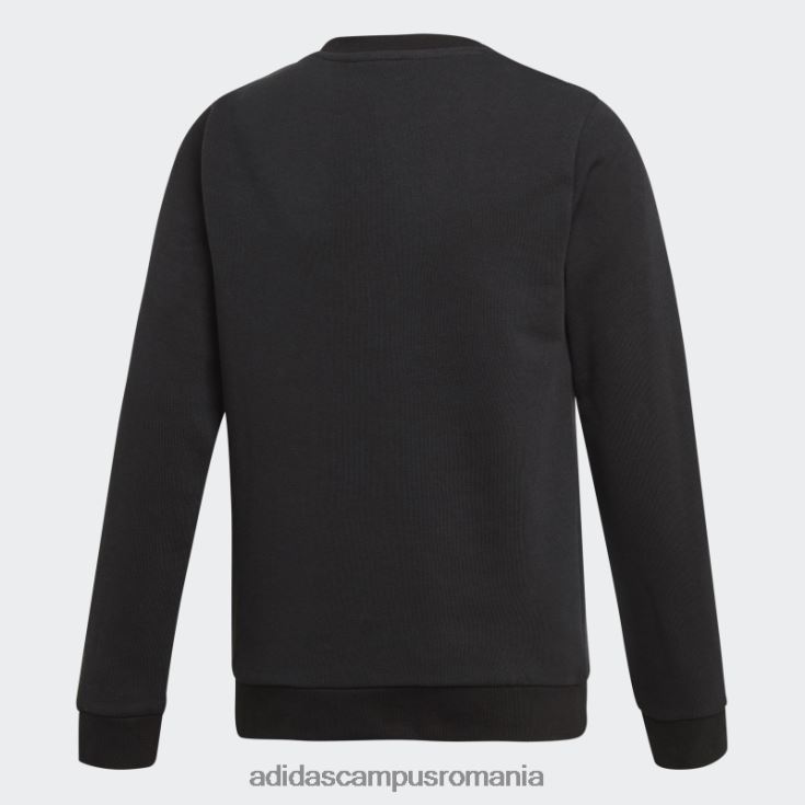 adidas campus romania hanorac trefoil crew alb copii alb negru J266N218662