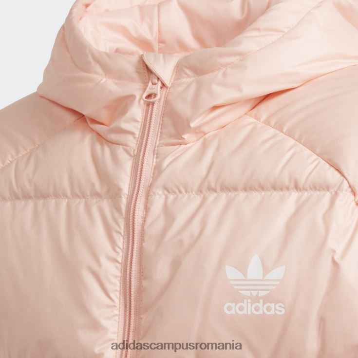 adidas campus romania jachetă adicolor puf alungită haze coral adidas copii haze coral/alb J266N219002