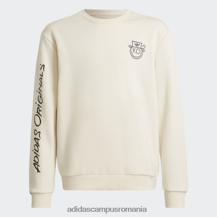 adidas campus romania non-dyed originals x andré saraiva crew hanorac copii nevopsit J266N211965
