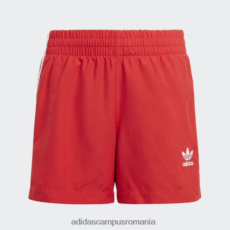 adidas campus romania originals adicolor pantaloni scurți de baie cu 3 dungi stacojiu copii stacojiu/alb J266N218458