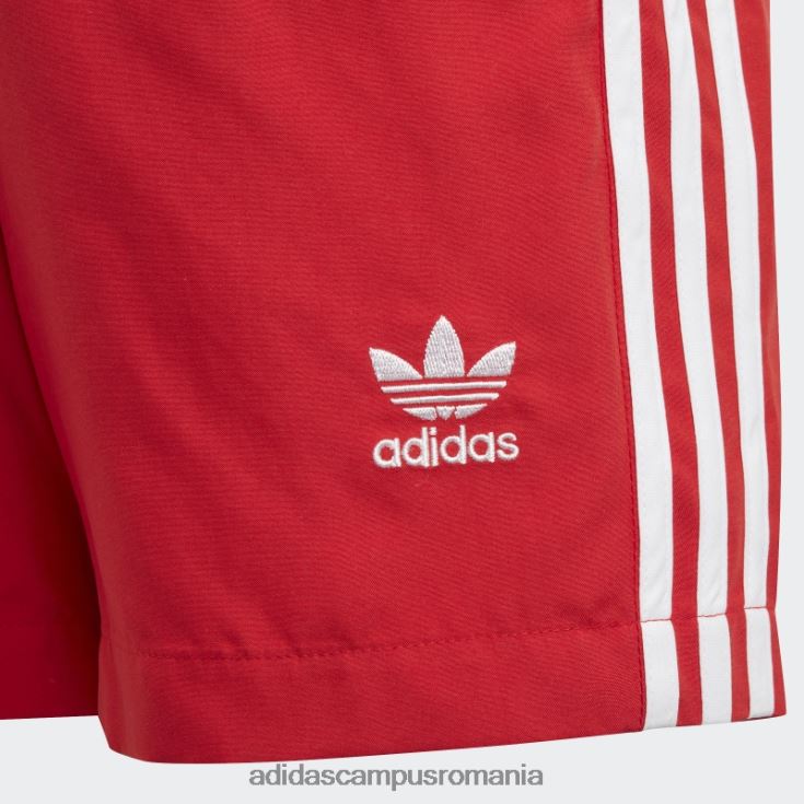 adidas campus romania originals adicolor pantaloni scurți de baie cu 3 dungi stacojiu copii stacojiu/alb J266N218458