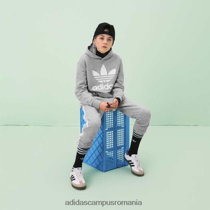 adidas campus romania pantaloni de jogging gri mediu cu 3 dungi copii gri mediu/alb J266N218359