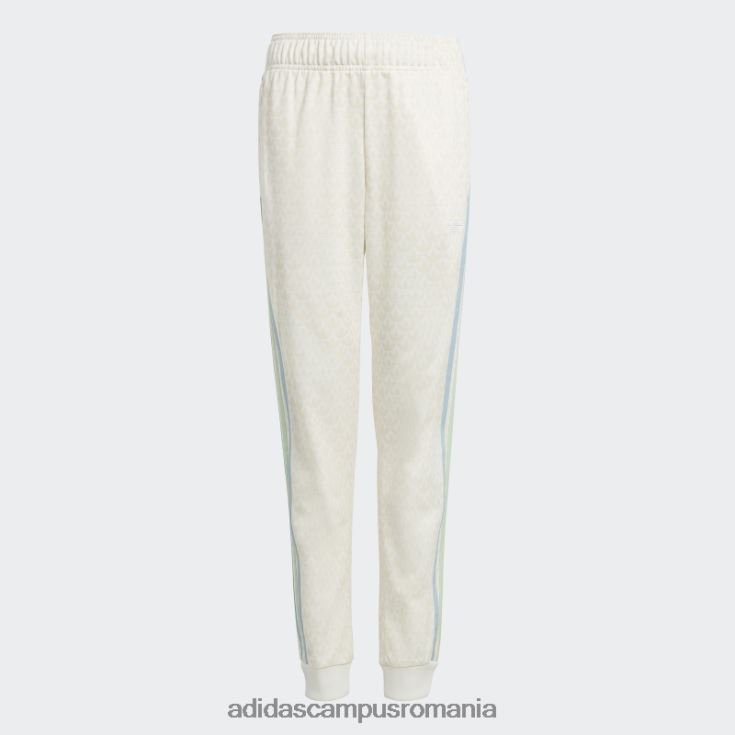 adidas campus romania pantaloni de sport cu imprimeu monogram alb copii nisip alb J266N211852