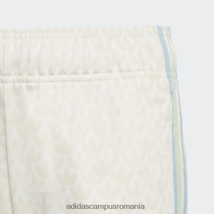 adidas campus romania pantaloni de sport cu imprimeu monogram alb copii nisip alb J266N211852