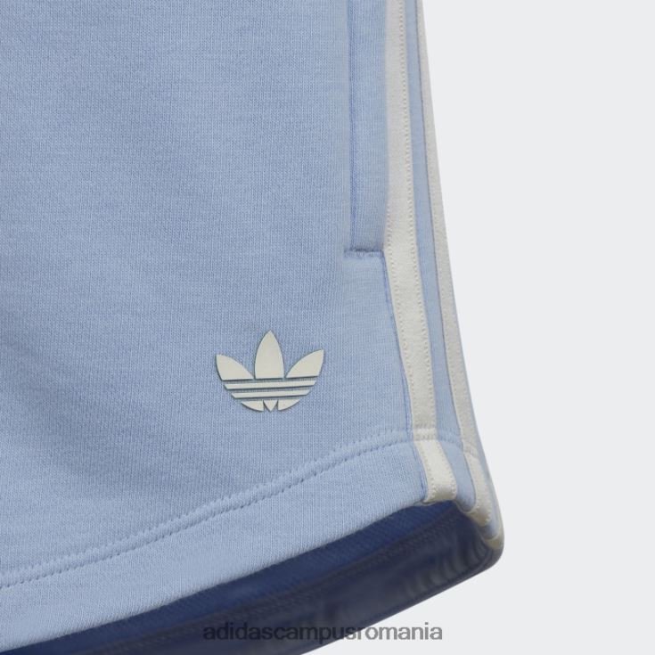 adidas campus romania pantaloni scurți cu talie înaltă cu imprimeu grafic albastru alba adidas copii zori albastre J266N212102