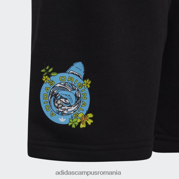 adidas campus romania pantaloni scurți de plajă negri cu grafic stoked adidas copii negru J266N218999
