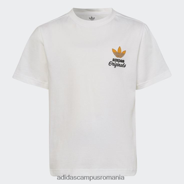 adidas campus romania pantaloni scurți și set de tricou alb copii alb J266N218854