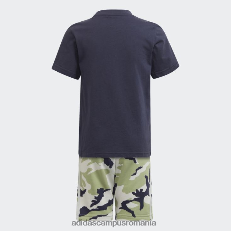 adidas campus romania pantaloni scurți și set de tricou camo bleumarin copii marina J266N212002