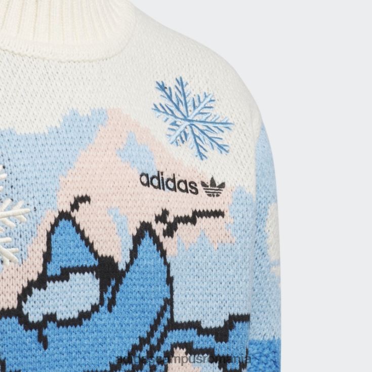adidas campus romania pulover alb de craciun copii alb/multicolor J266N212035