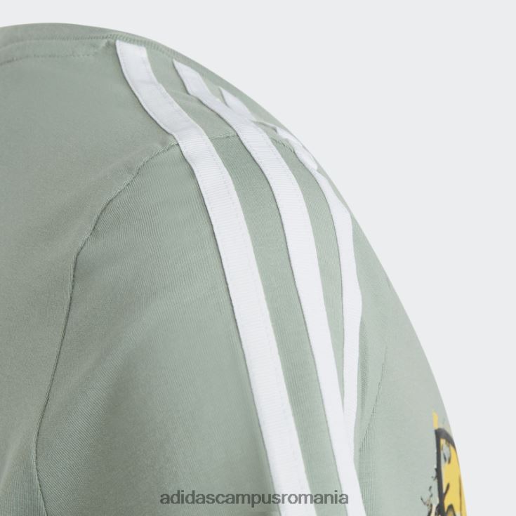 adidas campus romania rochie tricou cu imprimeu animal verde argintiu copii verde argintiu J266N211653