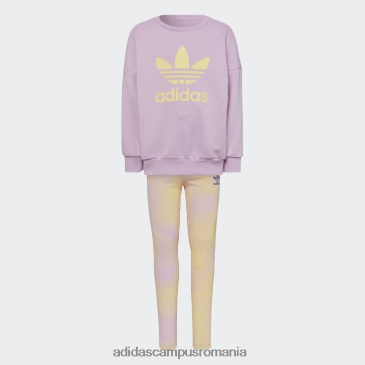 adidas campus romania set de echipaj cu logo grafic liliac copii liliac J266N212175