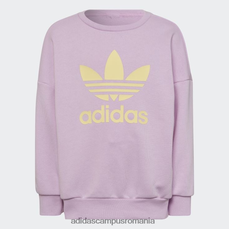 adidas campus romania set de echipaj cu logo grafic liliac copii liliac J266N212175