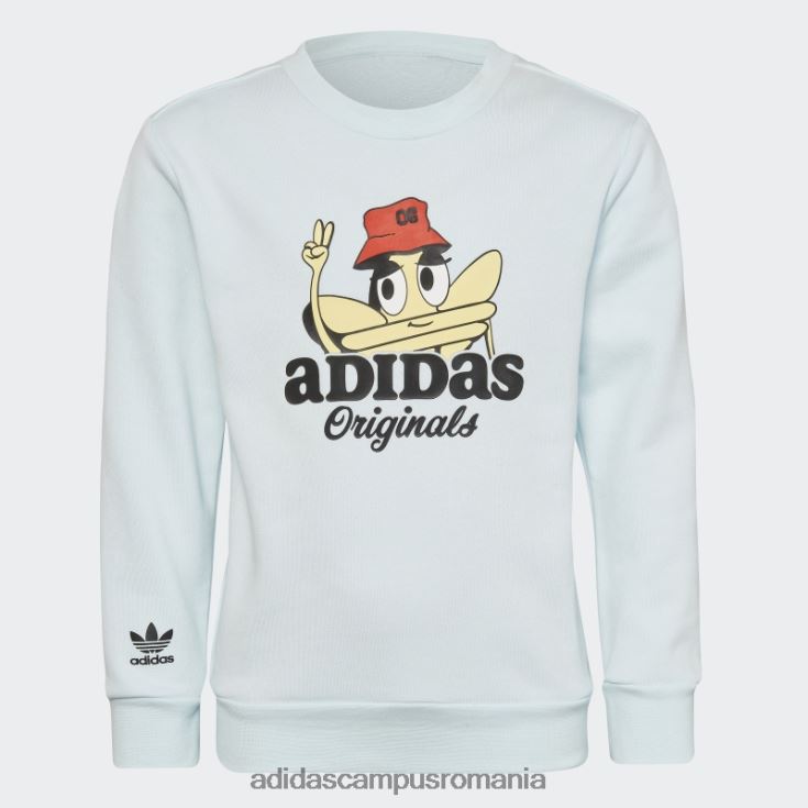 adidas campus romania set de echipaj originals trefoil fashion blue copii albastru J266N218843